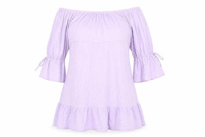 Boohoo Womens Purple Viscose Mini Size 14 Boat Neck Pullover
