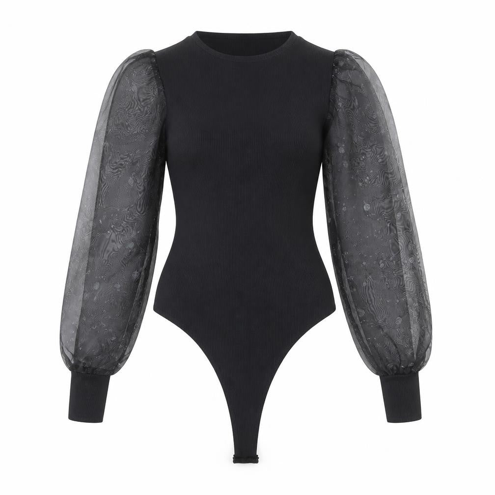 Womens UK Size 8 Pink Vanilla One-Piece Black Bodysuit