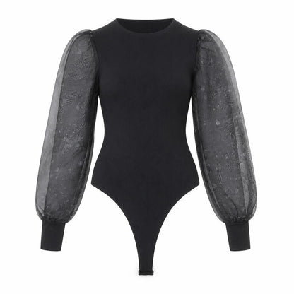 Womens UK Size 8 Pink Vanilla One-Piece Black Bodysuit