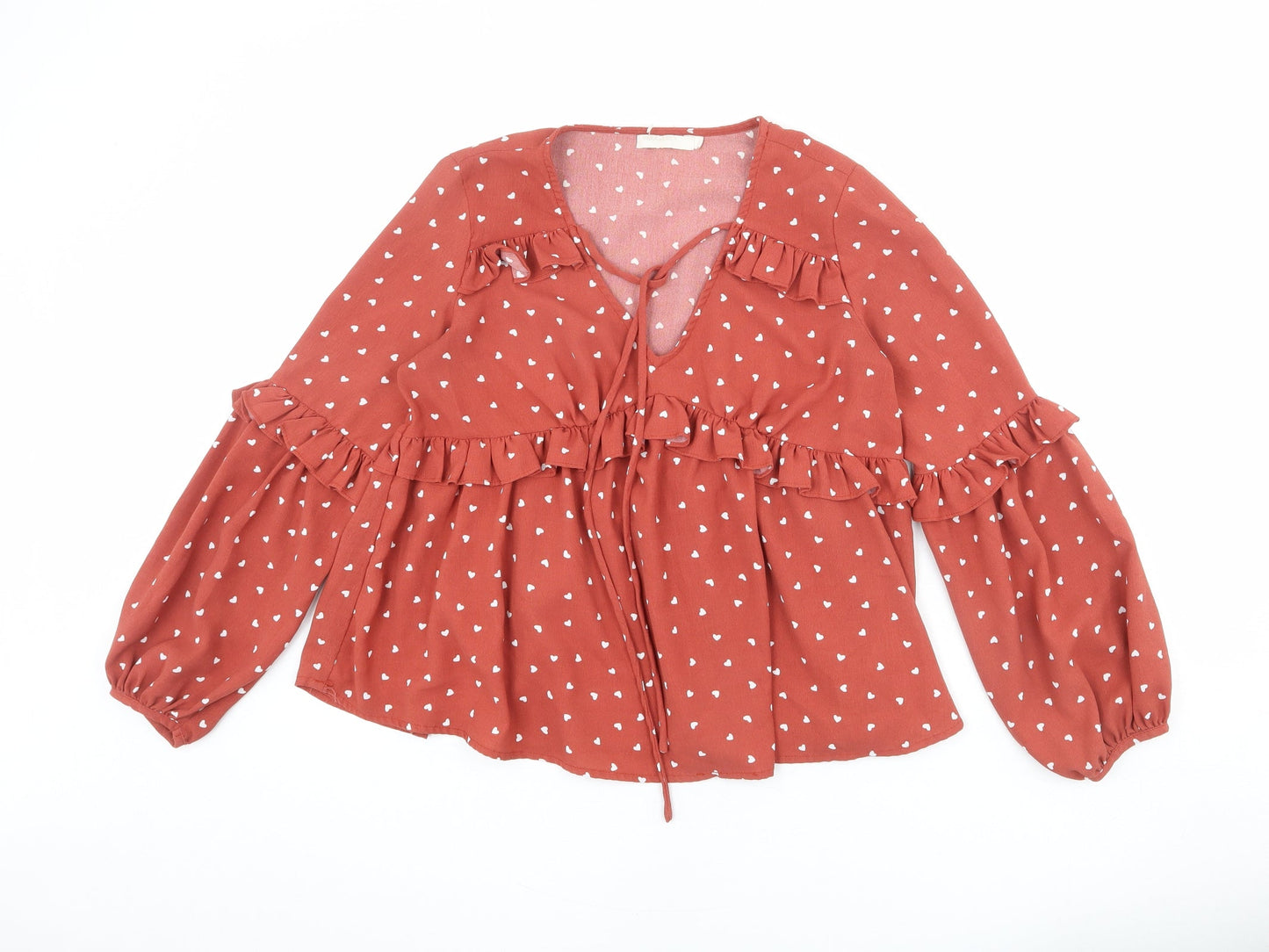 Womens UK Size S Vera & Lucy Red Basic Blouse
