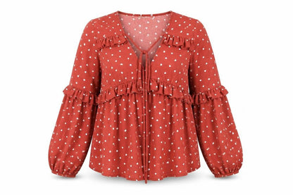Womens UK Size S Vera & Lucy Red Basic Blouse