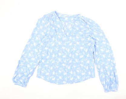 Womens UK Size 8 Per Una Blue Basic Blouse