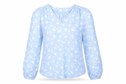 Womens UK Size 8 Per Una Blue Basic Blouse