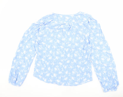 Womens UK Size 8 Per Una Blue Basic Blouse