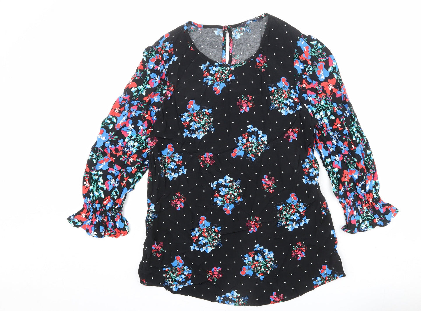 Womens UK Size 10 Marks and Spencer Black Basic Blouse