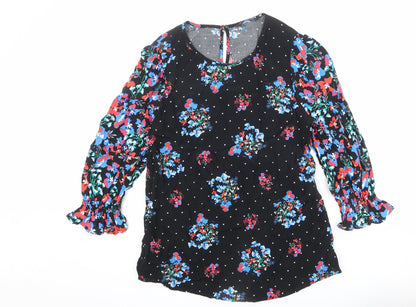 Womens UK Size 10 Marks and Spencer Black Basic Blouse