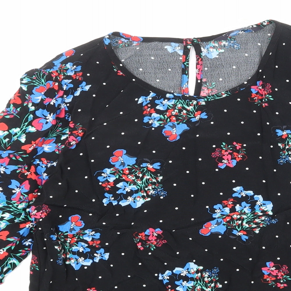 Womens UK Size 10 Marks and Spencer Black Basic Blouse