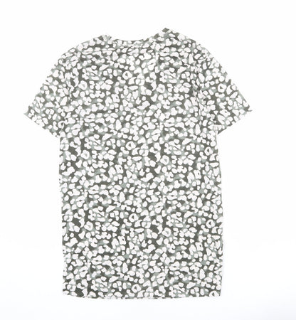 Womens UK Size 6 Marks and Spencer Green Basic T-Shirt