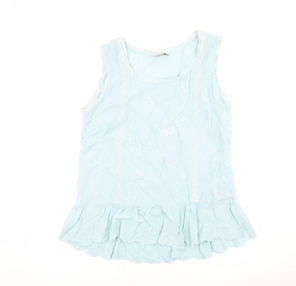 Womens UK Size 12 Per Una Blue Basic Blouse