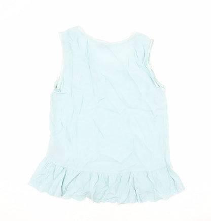 Womens UK Size 12 Per Una Blue Basic Blouse
