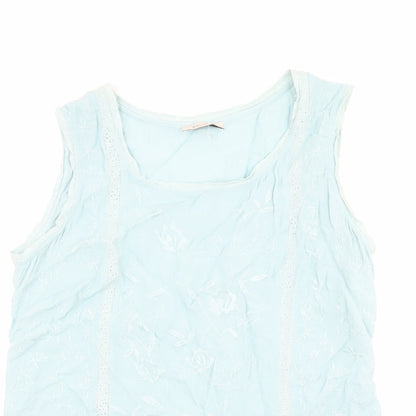 Womens UK Size 12 Per Una Blue Basic Blouse
