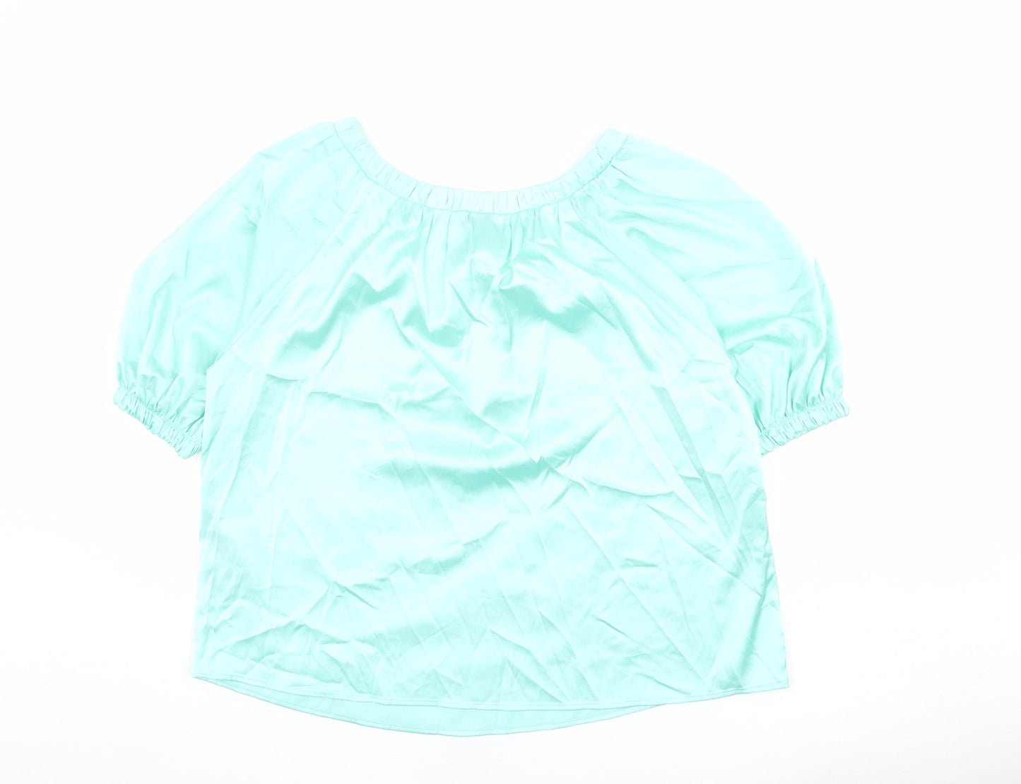 Womens UK Size 6 Marks and Spencer Green Basic Blouse