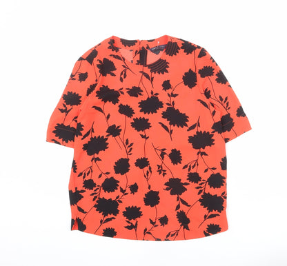 Womens UK Size 6 Marks and Spencer Red Basic Blouse