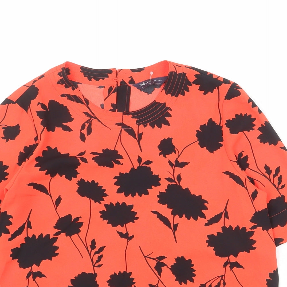 Womens UK Size 6 Marks and Spencer Red Basic Blouse
