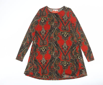 Glamorous Womens Multicoloured Geometric Polyester A-Line Size S Round Neck Pullover