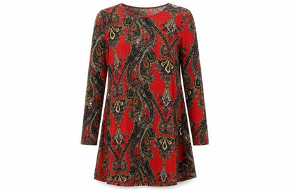 Glamorous Womens Multicoloured Geometric Polyester A-Line Size S Round Neck Pullover