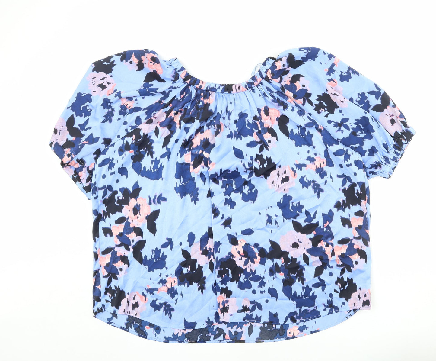 Womens UK Size 16 Marks and Spencer Blue Basic Blouse
