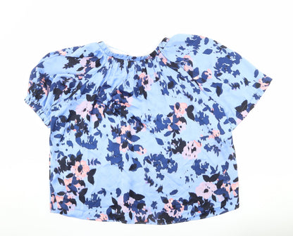 Womens UK Size 16 Marks and Spencer Blue Basic Blouse