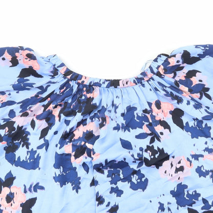 Womens UK Size 16 Marks and Spencer Blue Basic Blouse