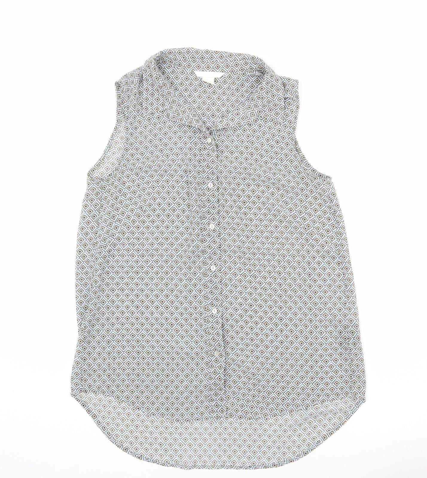 Womens UK Size 8 H&M Multicoloured Basic Button-Up