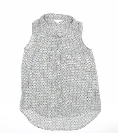 Womens UK Size 8 H&M Multicoloured Basic Button-Up