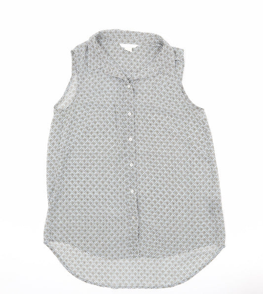 Womens UK Size 8 H&M Multicoloured Basic Button-Up
