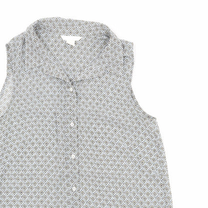 Womens UK Size 8 H&M Multicoloured Basic Button-Up