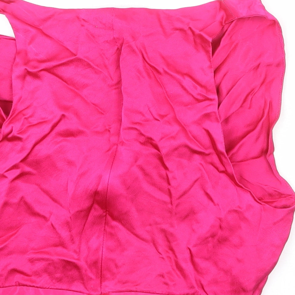 Womens UK Size S Zara Pink Cropped Tank