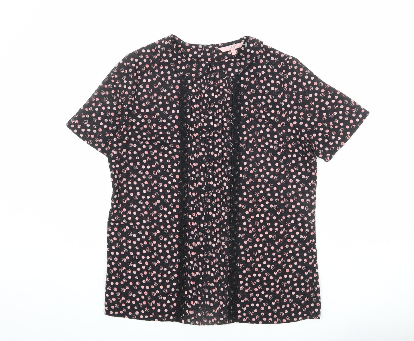 Womens UK Size 10 NEXT Black Basic Blouse