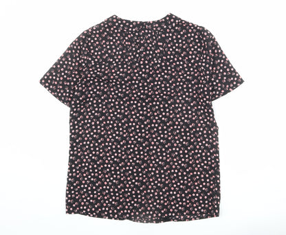 Womens UK Size 10 NEXT Black Basic Blouse