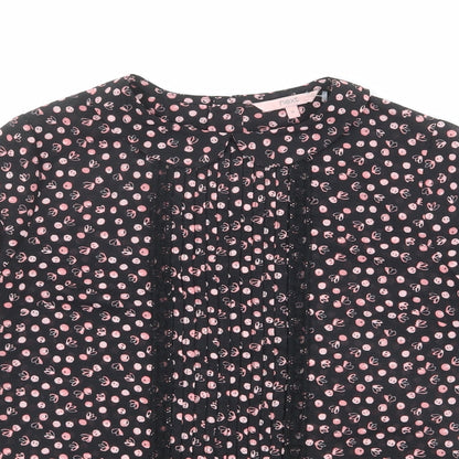 Womens UK Size 10 NEXT Black Basic Blouse