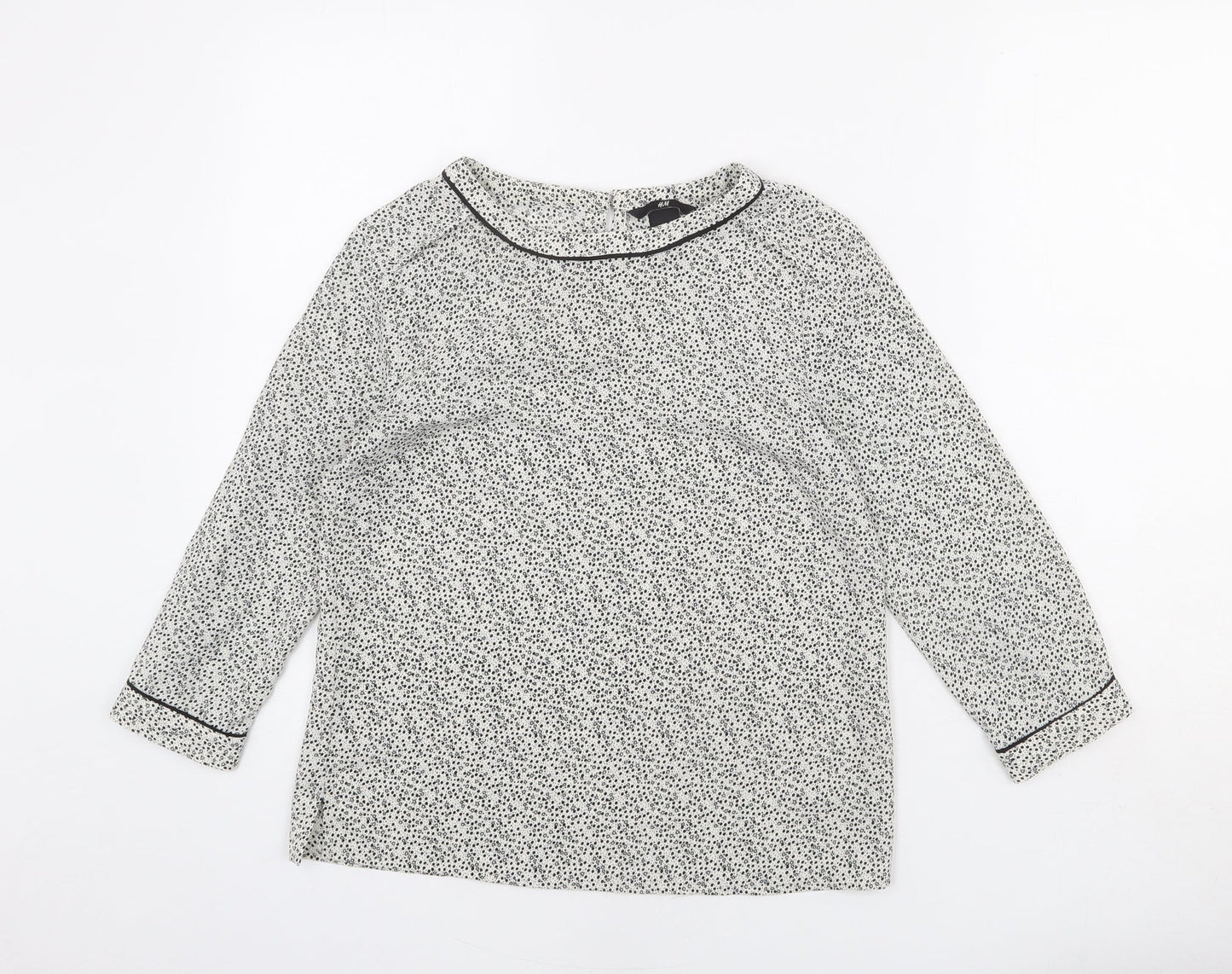 Womens UK Size 8 H&M Ivory Basic Blouse