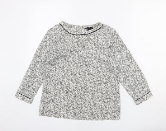 Womens UK Size 8 H&M Ivory Basic Blouse