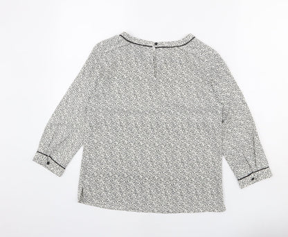 Womens UK Size 8 H&M Ivory Basic Blouse