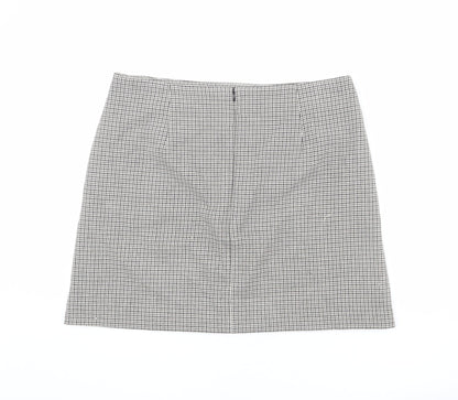 Marks and Spencer Womens Multicoloured Herringbone Polyester A-Line Skirt Size 16 Zip