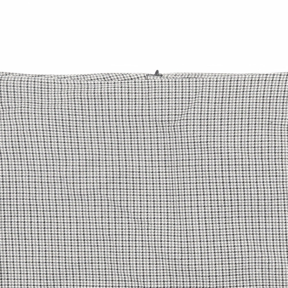 Marks and Spencer Womens Multicoloured Herringbone Polyester A-Line Skirt Size 16 Zip