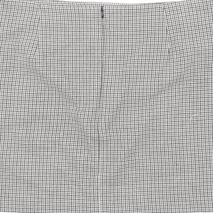 Marks and Spencer Womens Multicoloured Herringbone Polyester A-Line Skirt Size 16 Zip