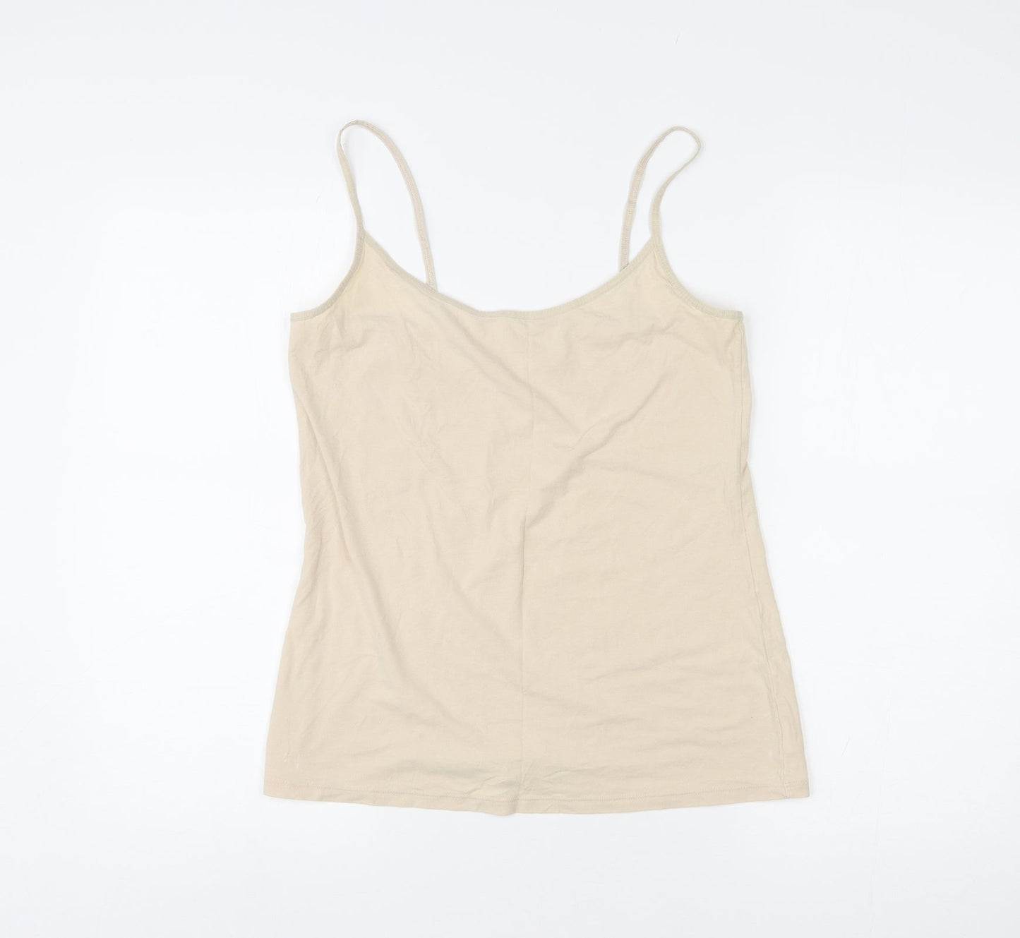 Womens UK Size 14 Marks and Spencer Beige Basic Tank