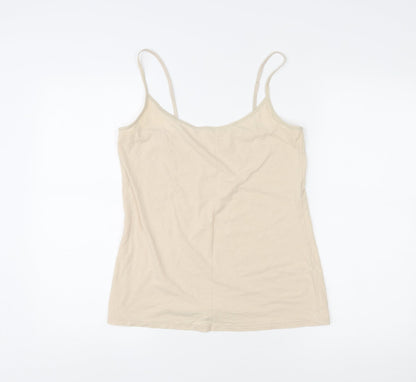 Womens UK Size 14 Marks and Spencer Beige Basic Tank