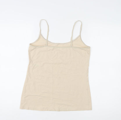 Womens UK Size 14 Marks and Spencer Beige Basic Tank
