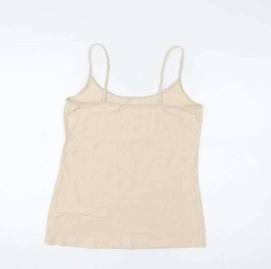 Womens UK Size 14 Marks and Spencer Beige Basic Tank