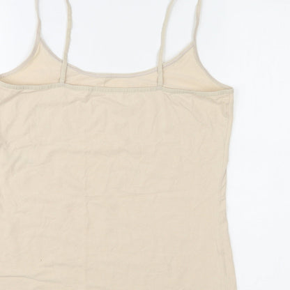 Womens UK Size 14 Marks and Spencer Beige Basic Tank