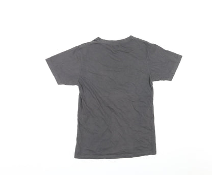 It's Monkey Mens Grey Cotton T-Shirt Size S Crew Neck - Bangkok City