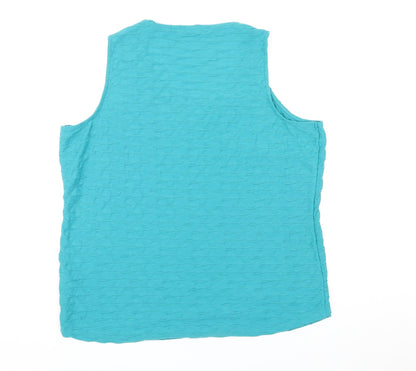 Womens UK Size 20 Per Una Green Basic Tank