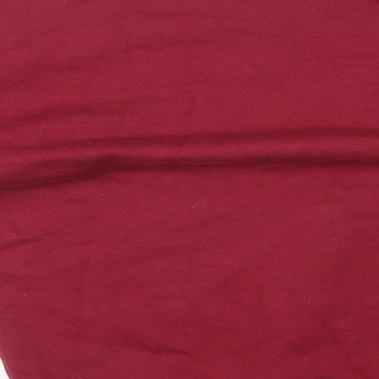 Teemill Womens Red Cotton Pullover Sweatshirt Size 10 Pullover - Cat