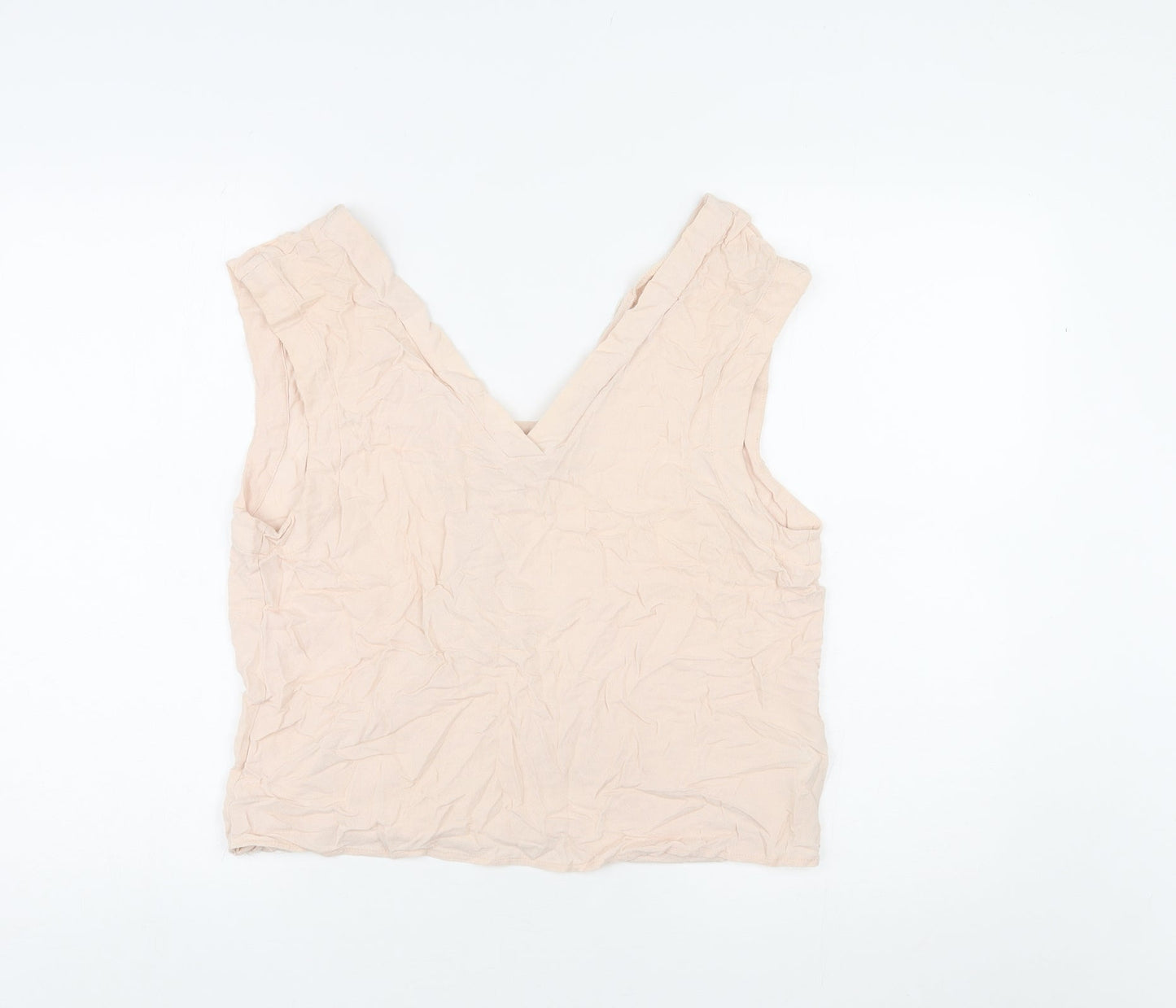 Womens UK Size 14 River Island Pink Cropped Tank
