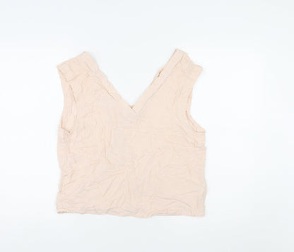 Womens UK Size 14 River Island Pink Cropped Tank