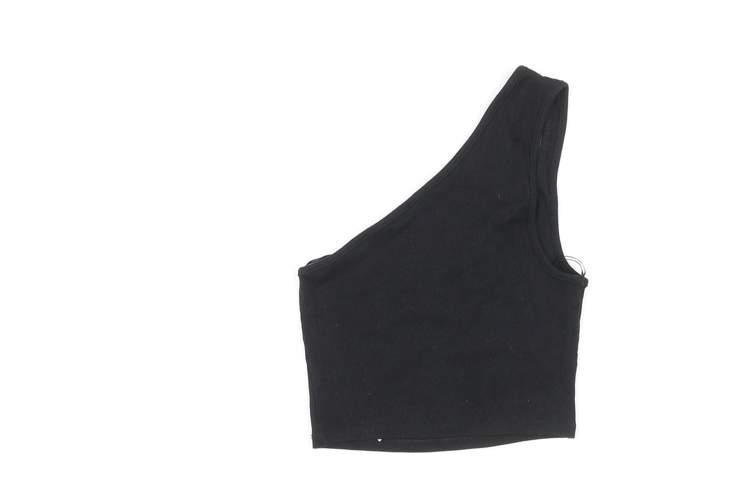 Womens UK Size S Zara Black Basic Tank