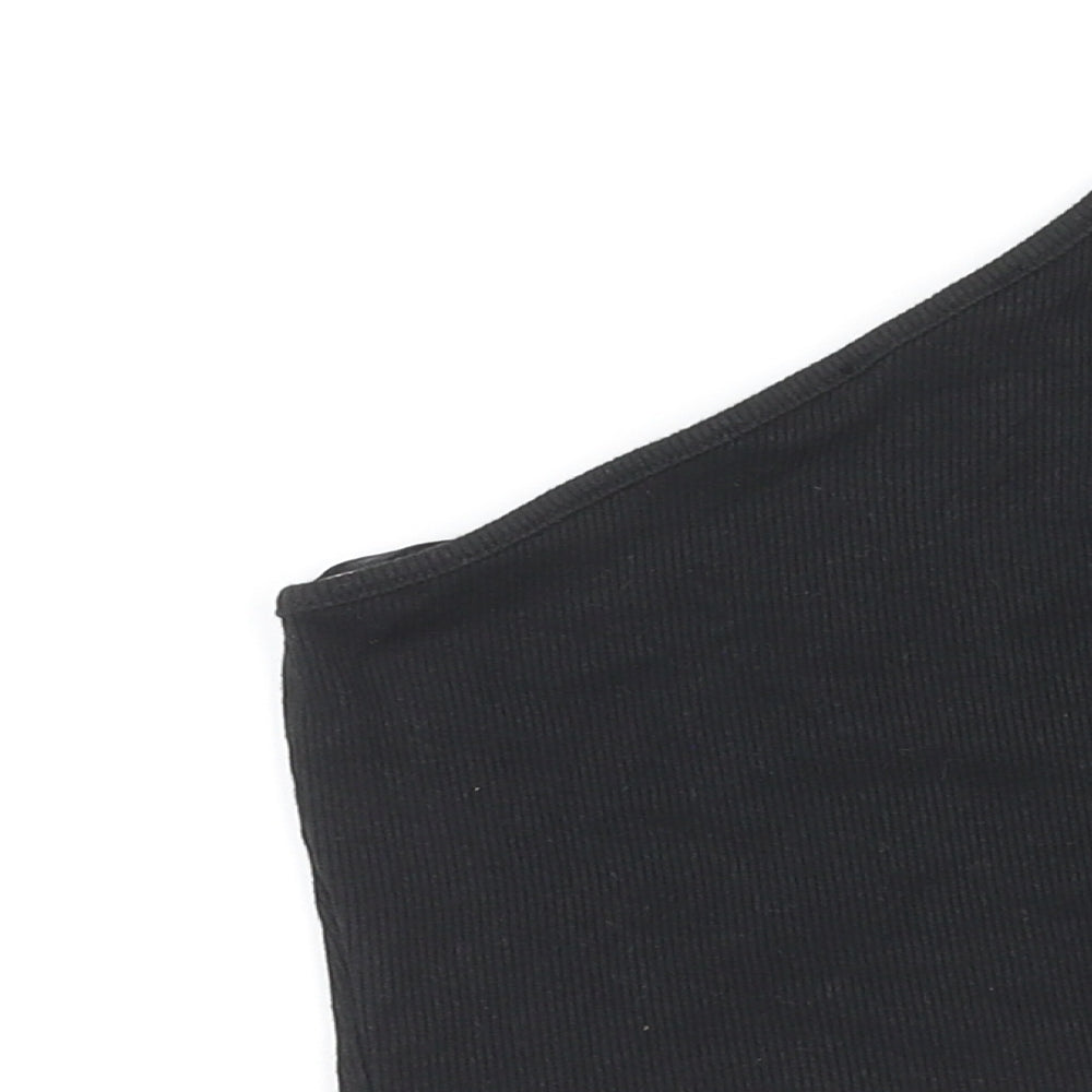 Womens UK Size S Zara Black Basic Tank