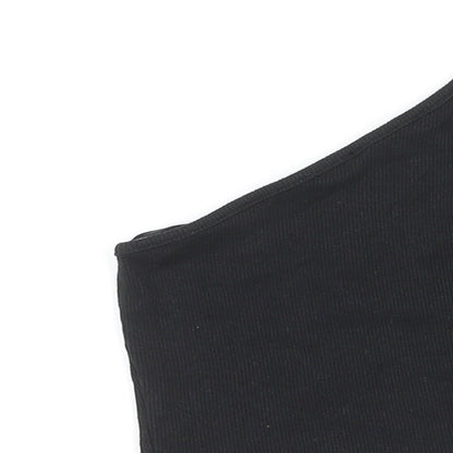 Womens UK Size S Zara Black Basic Tank